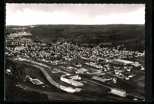 AK Reichenbach /Fils, Ortsansicht vom Flugzeug aus