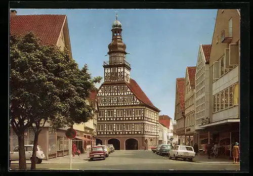 AK Kirchheim /Teck, Strassenpartie beim Rathaus