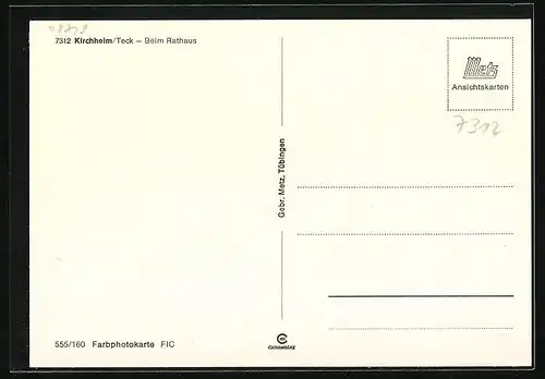 AK Kirchheim /Teck, Strassenpartie beim Rathaus