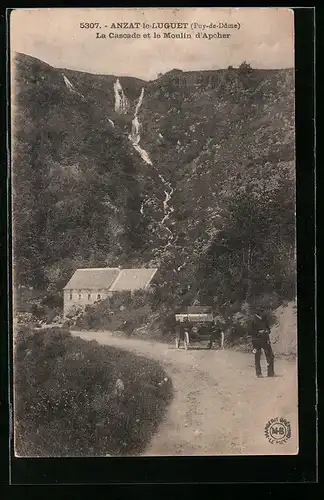AK Anzat-le-Luguet, La Cascade et le Moulin d`Apcher