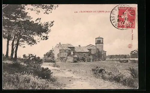 AK St-Romain-de-Lerps, Blick auf Gebäude