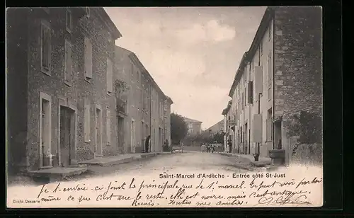 AK Saint-Marcel-d`Ardèche, Entrée côte St-Just