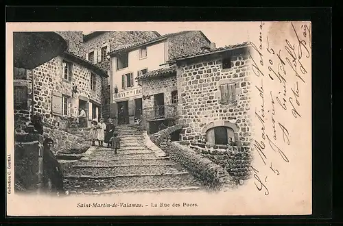 AK Saint-Martin-de-Valamas, La Rue des Puces