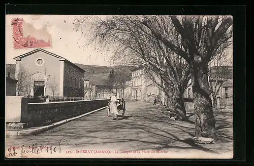 AK St-Péray, Le Temple et la Place du Marché