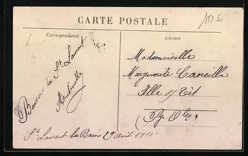 AK St-Laurent-les-Bains, La Grande Rue et la Poste