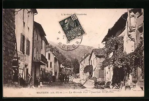AK Mayres, La Grande Rue, Quartier St-Martin
