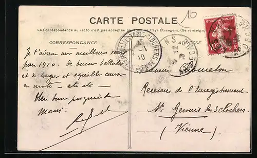 AK Les Vans, Place Ollier, Vue du Quai