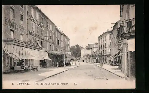 AK Aubenas, Vue du Faubourg de Vernon