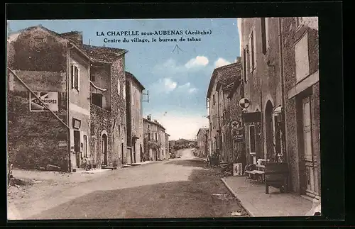 AK La Chapelle-sous-Aubenas, Centre du village, le bureau de tabac