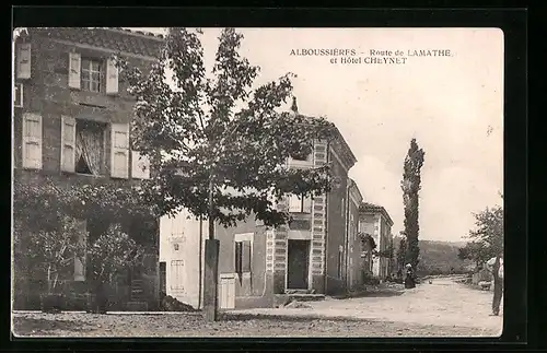 AK Alboussières, Route de Lamathe et Hotel Cheynet
