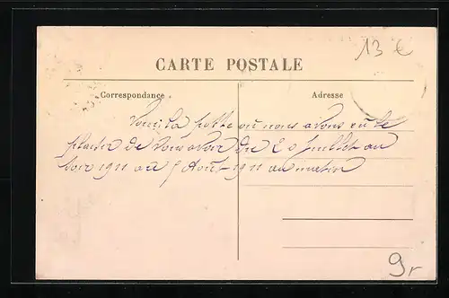 AK Burzet, L`Entrée de la Ville et la Poste