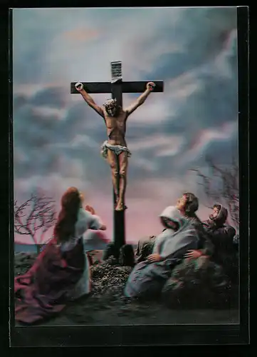 3D-AK Jesus Christus am Kreuz