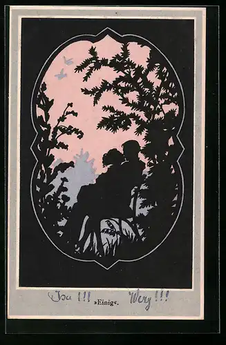 Künstler-AK Brüder Kohn (B.K.W.I) Nr.294-2: Paar ist vereinigt