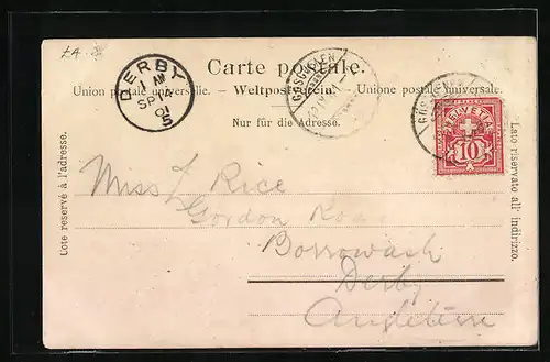 AK Göschenen, Gotthardbahn, Teilansicht