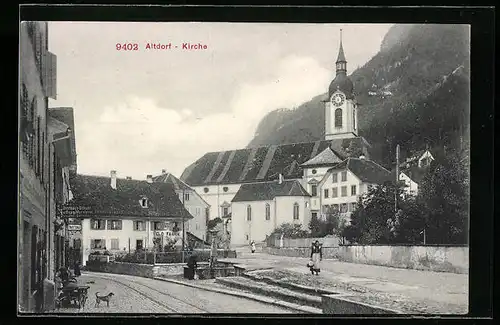 AK Altdorf, Partie an der Kirche