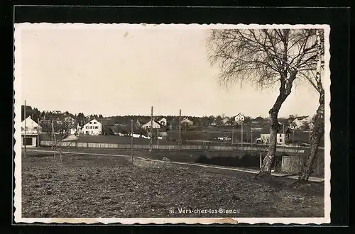 AK Lausanne, Vers-chez-les-Bains, Teilansicht mit Bahndamm