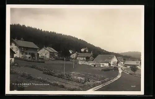 AK Mauborget, Ortspartie mit Häusern