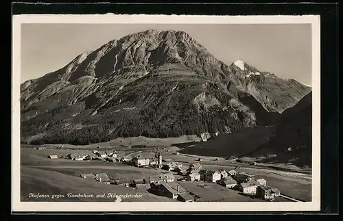 AK Nufenen, Ortsansicht gegen Tambohorn und Hängegletscher