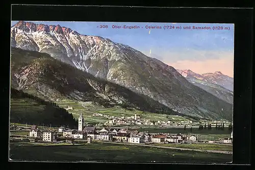 AK Samaden /Ober-Engadin, Ortsansicht mit Celerina