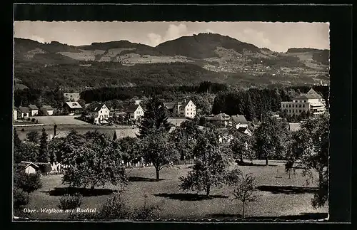 AK Ober-Wetzikon, Ortsansicht mit Bachtel