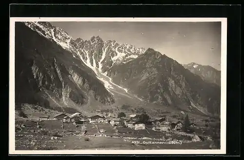 AK Guttannen, Ortsansicht mit Alpen