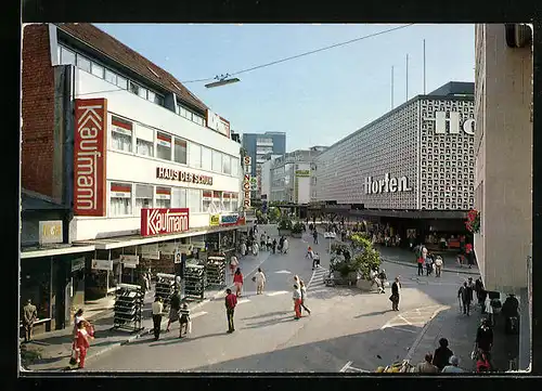 AK Heilbronn /Neckar, Blick in die Fleinerstrasse, Horten, Kaufmann