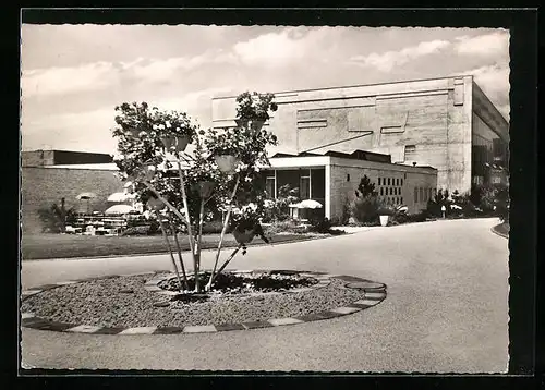 AK Heilbronn /Neckar, Stadtgarten mit Festhalle Harmonie