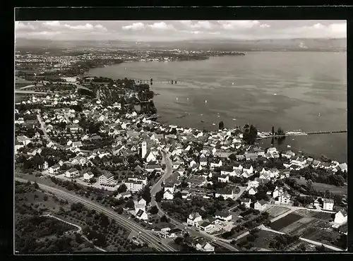 AK Immenstaad am Bodensee, Ortsansicht aus der Vogelschau