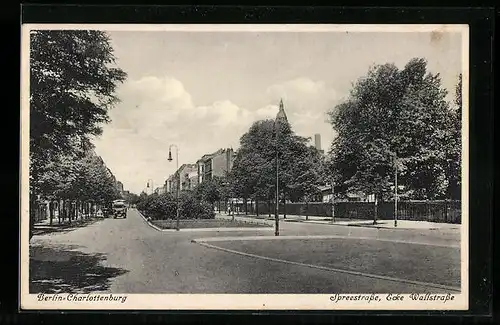 AK Berlin-Charlottenburg, Spreestrasse Ecke Wallstrasse