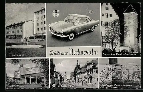 AK Neckarsulm, Amorbach, Deutsches Zweiradmuseum, Auto