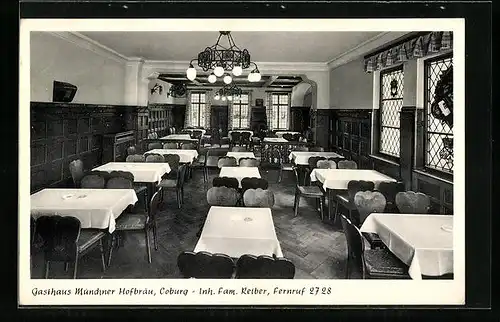 AK Coburg, Gasthaus Münchner Hofbräu