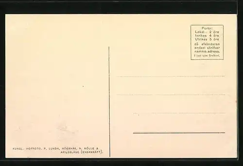 Künstler-AK Mölle, Landkarte Halbinsel Kullen