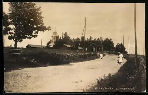 AK Pieksämäki, Strassenpartie mit Kirche