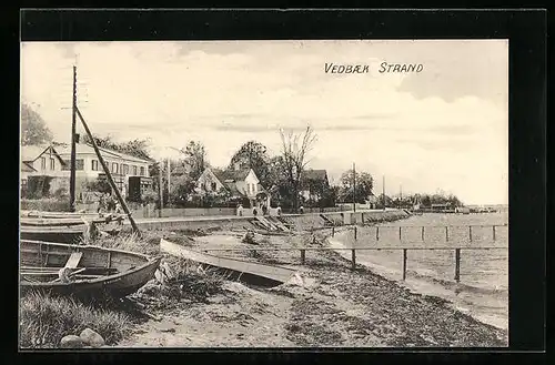 AK Vedbaek, Strand mit Booten