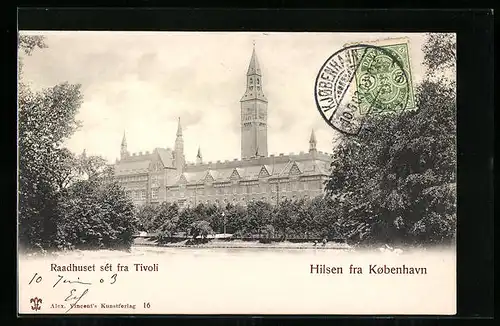 AK Kobenhavn, Raadhuset sét fra Tivoli