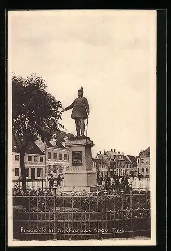 AK Koge, Frederik VII Statue paa Koge Torv