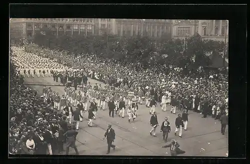 AK Leipzig, 1. Deutsches Arbeiter-Turn und Sportfest 1922, Festumzug