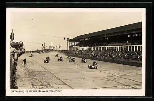AK Nürburgring, Start der Beiwagenmaschinen, Motorrad-Rennen