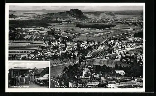 AK Rielasingen in Hegau, Gesamtansicht vom Flugzeug aus, Kiosk Ed. Enderes