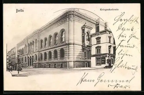 AK Berlin, Gebäude der Kriegsakademie, Dorotheenstrasse