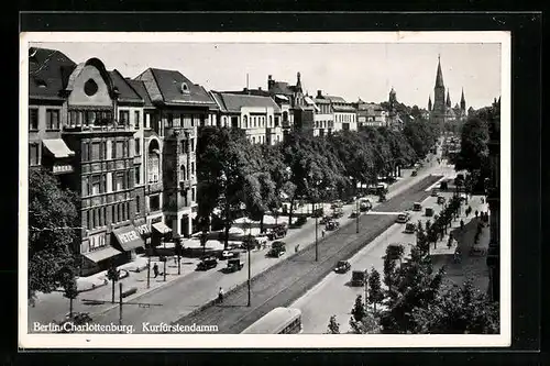 AK Berlin-Charlottenburg, Kurfürstendamm aus der Vogelschau