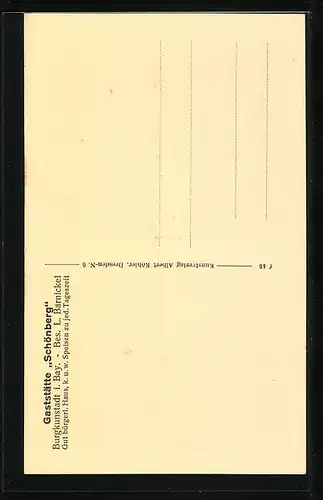 AK Burgkunstadt i. Bay., Gasthaus Schönberg, Gesellschaftszimmer