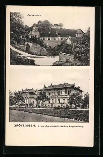 AK Grötzingen, Augustenburg, Grossh. Landwirtschaftsschule Augustenberg