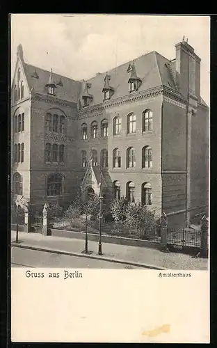 AK Berlin-Schöneberg, Partie am Amalienhaus, Motzstrasse 11