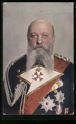 AK Kapitän Grossadmiral Alfred von Tirpitz in prunkvoller Uniform, Pour le Mérite