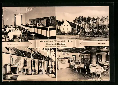 AK Hermsdorf /Thür., Mitropa-Rasthof Hermsdorfer Kreuz