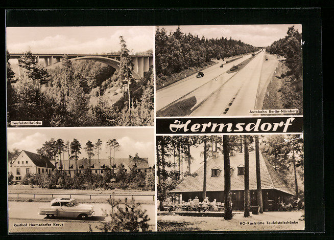 AK Hermsdorf /Thür., HORaststätte Teufelstalbrücke, Rasthof
