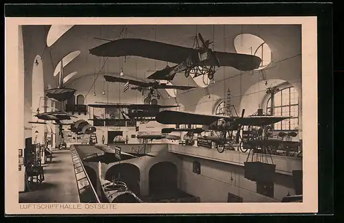 AK München, Luftschiffhalle Ostseite im Deutschen Museum