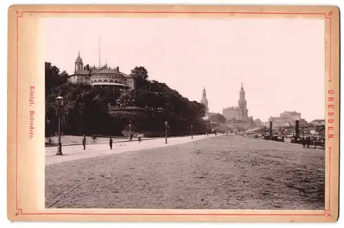 Fotografie unbekannter Fotograf, Ansicht Dresden, Promenade Königl. Belvedere