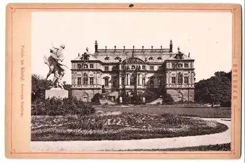 Fotografie unbekannter Fotograf, Ansicht Dresden, Palais im königl. Grossen Garten